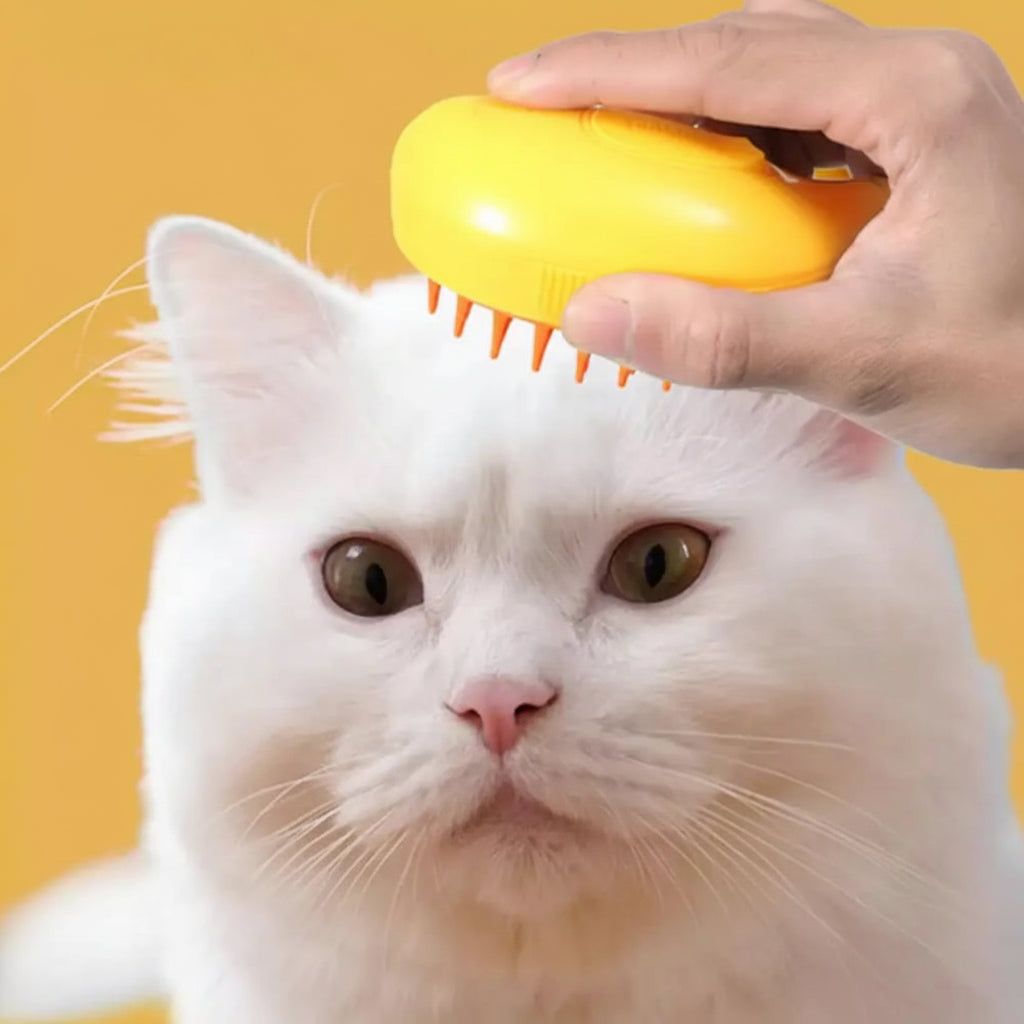 Banana Shaped Steamy Pet Grooming Brush
