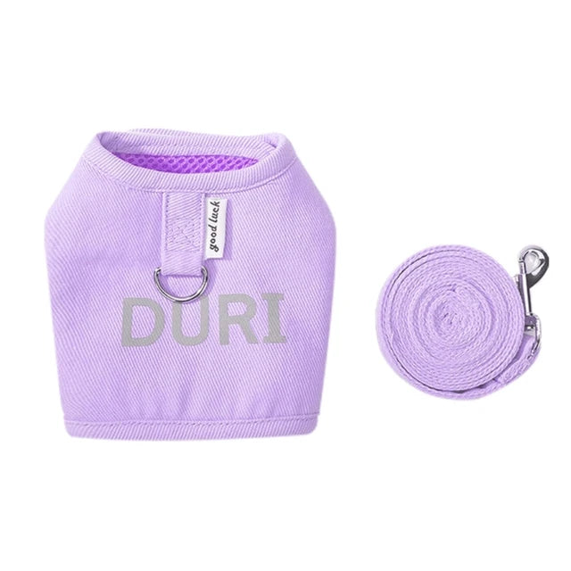 Adjustable Canvas Cat Harness and Leash Set