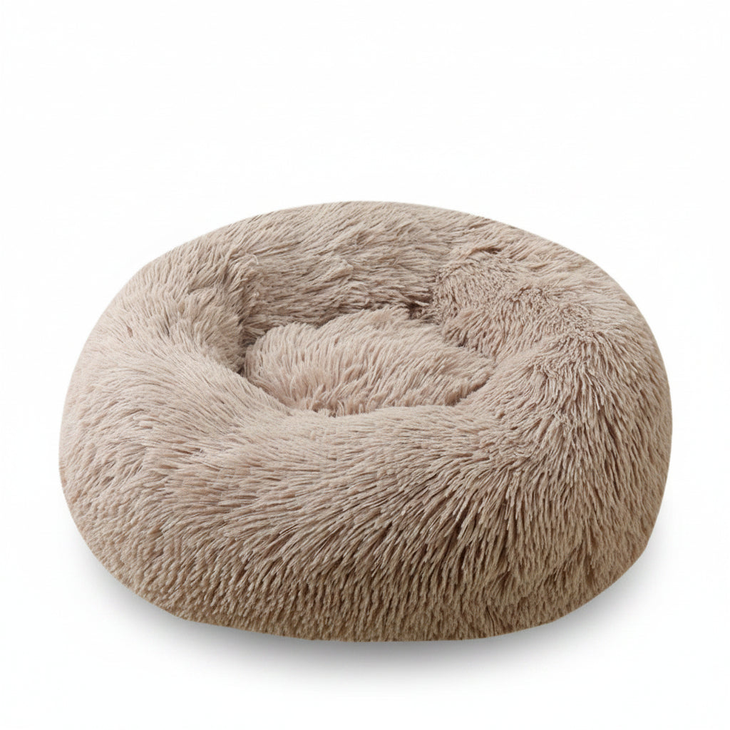 Washable Round Plush Calming Pet Bed
