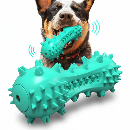Dumbbell Shaped Squeaky Dog Chew Toy